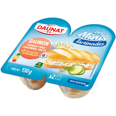 MINIS TARTINADES SAUMON DAUNAT