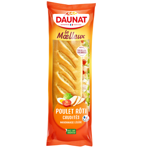 LE MOELLEUX POULET ROTI CRUDITES DAUNAT