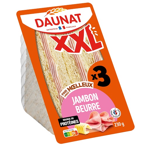 TRIANGLE XXL JAMBON BEURRE 230G Daunat