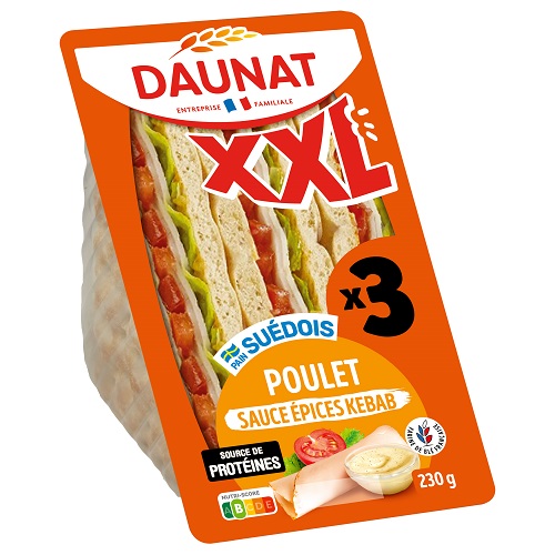 TRIANGLE XXL POULET KEBAB 230G Daunat