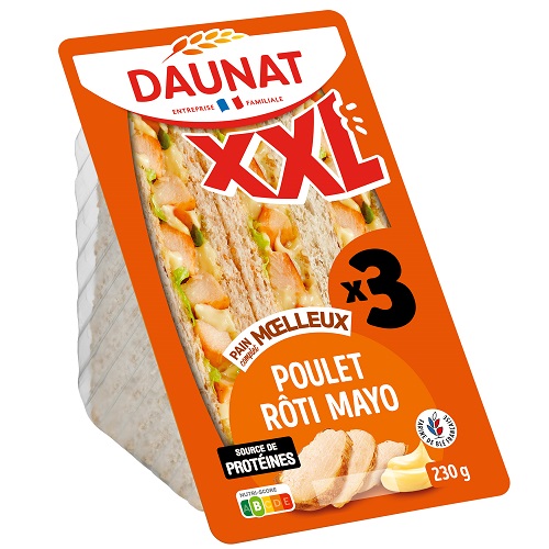 TRIANGLE XXL POULET ROTI MAYONNAISE 230G Daunat