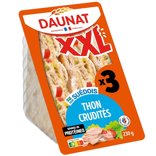 TRIANGLE XXL THON CRUDITES SUEDOIS 210G Daunat