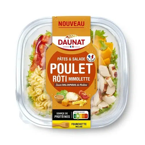 SALADE PATES GOURMANDES POULET MIMOLETTE